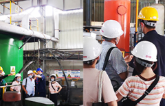 Master Jiansheng guides the visit to Taizhou Smelter